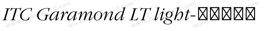 ITC Garamond LT light字体转换